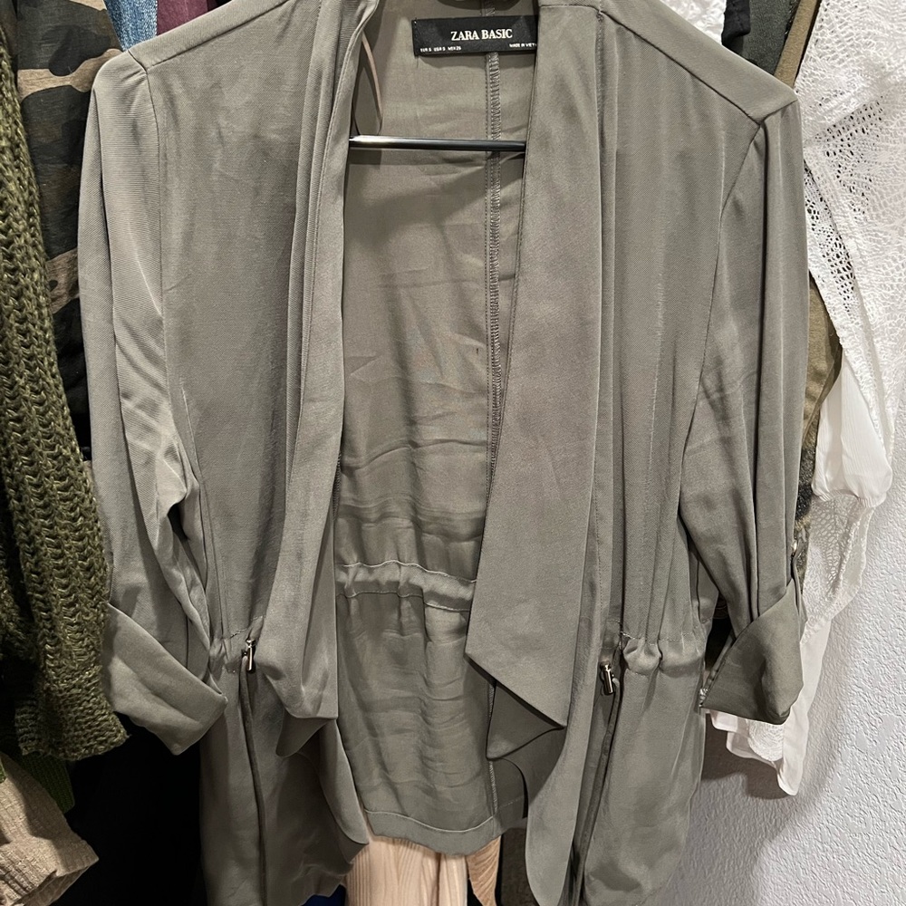 Zara Basic Drawstring Coat